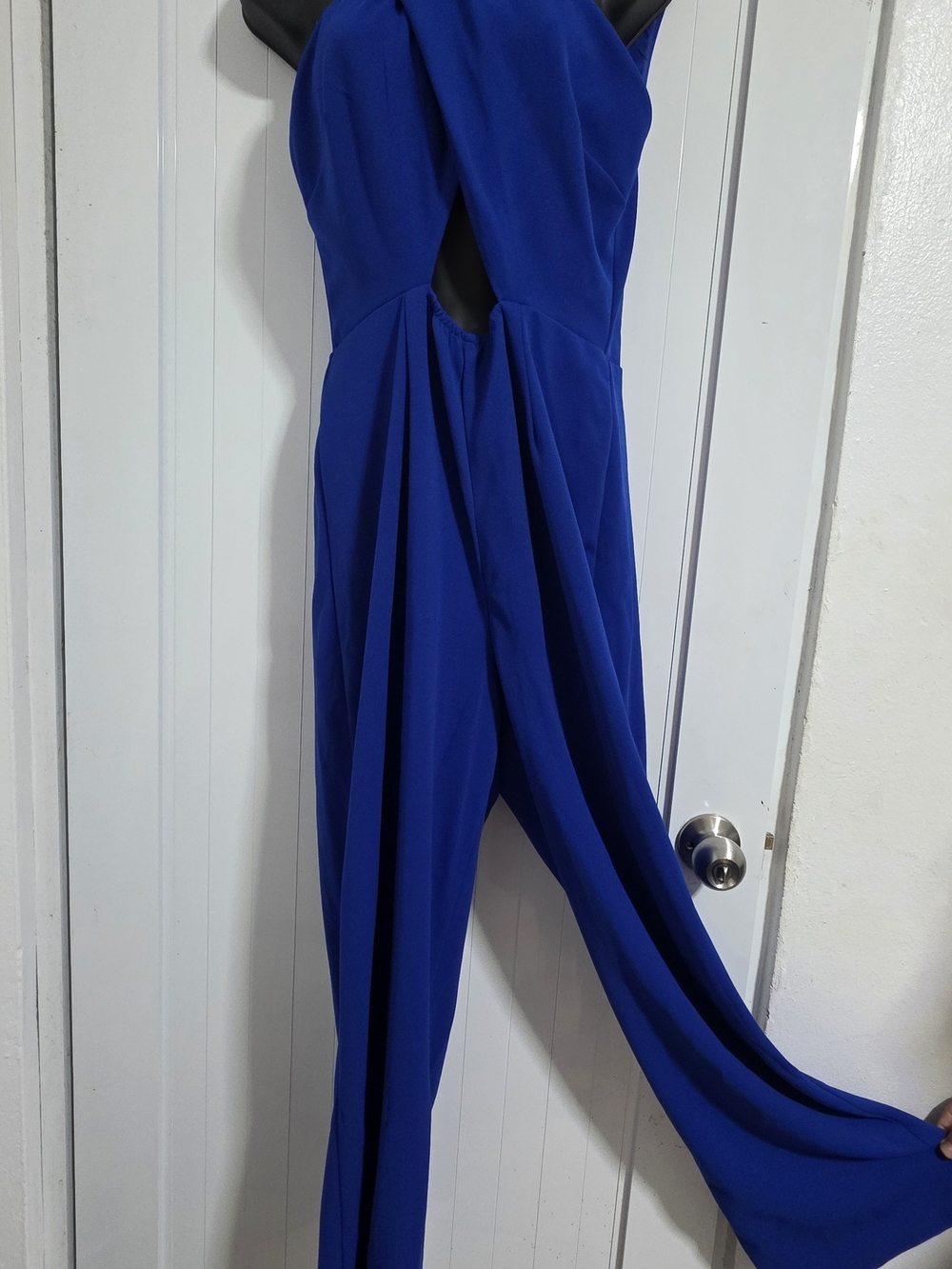 Cobalt Blue Draped Jumpsuit